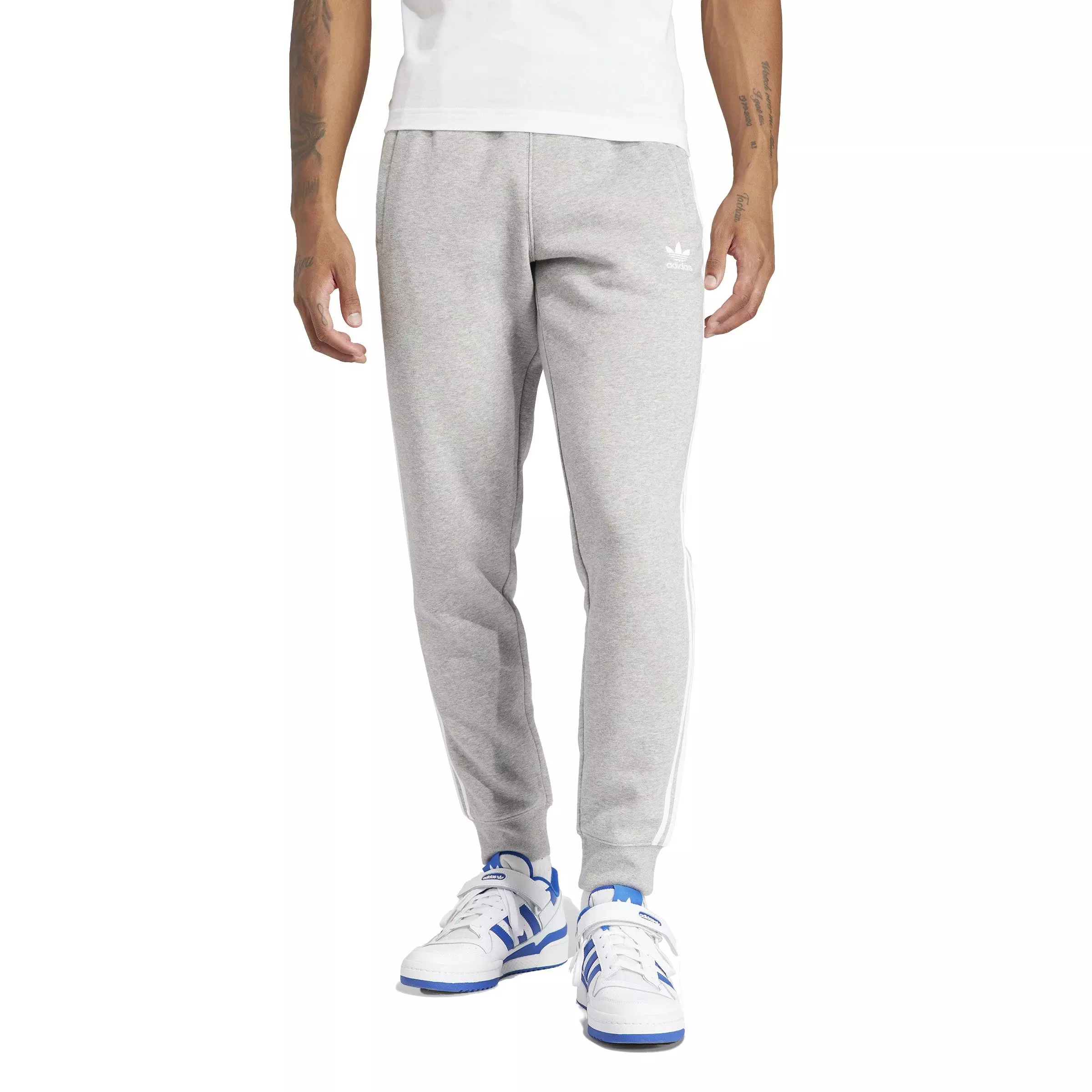 Adidas original grey joggers sales